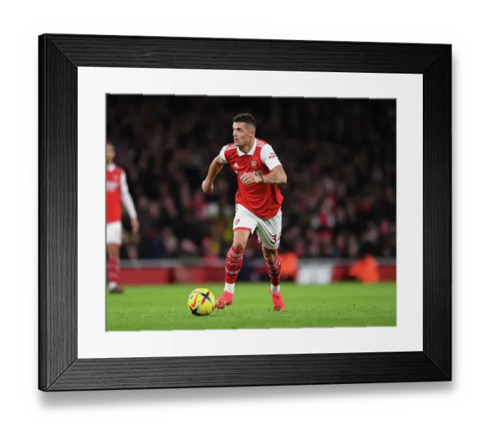 Framed Print : Arsenal's Granit Xhaka in Action Against West Ham United - Premier League 2022-23 Framed Print : Arsenal's Granit Xhaka in Action Against West Ham United - Premier League 2022-23