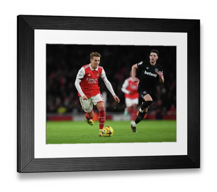 Framed Print : Martin Odegaard Shines: Arsenal's Holiday Victory Over West Ham Framed Print : Martin Odegaard Shines: Arsenal's Holiday Victory Over West Ham