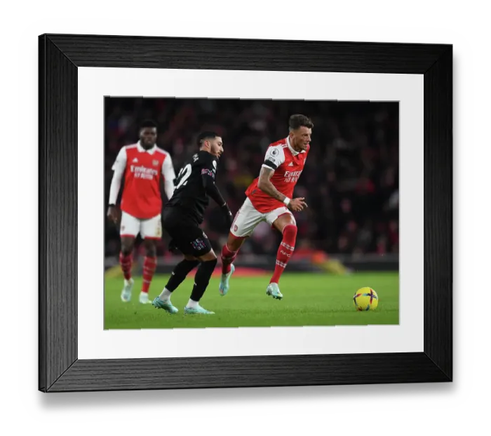 Framed Print : Battle of the Stars: White vs. Benrahma - Arsenal vs. West Ham's Clash for Premier League Supremacy