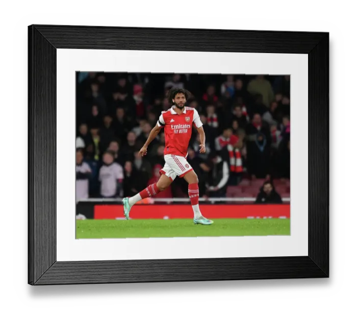 Framed Print : Arsenal's Mohamed Elneny in Action Against West Ham United - Premier League 2022-23