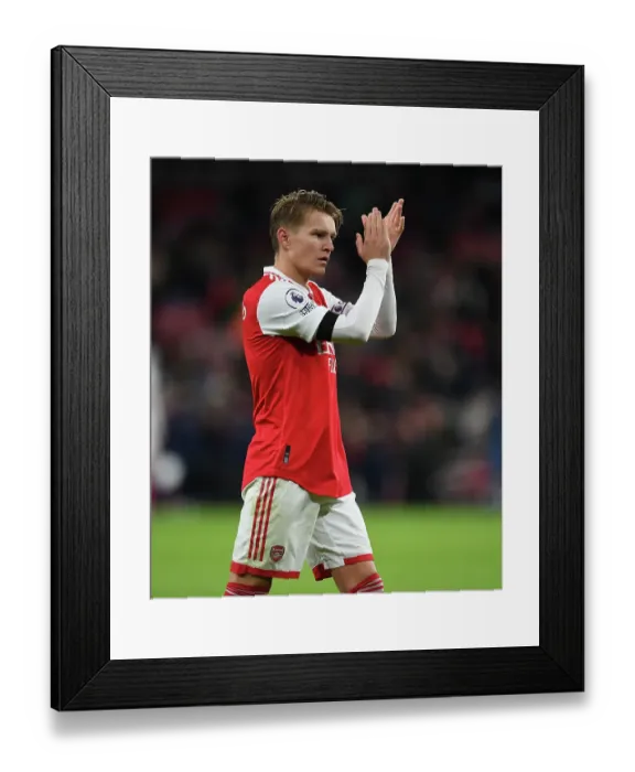 Framed Print : Arsenal's Martin Odegaard Reacts After Arsenal FC vs West Ham United, Premier League 2022-23 Framed Print : Arsenal's Martin Odegaard Reacts After Arsenal FC vs West Ham United, Premier League 2022-23