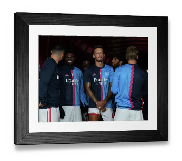 Framed Print : Arsenal's Thomas Partey and Ben White Prepare for West Ham Clash in 2022-23 Premier League Framed Print : Arsenal's Thomas Partey and Ben White Prepare for West Ham Clash in 2022-23 Premier League