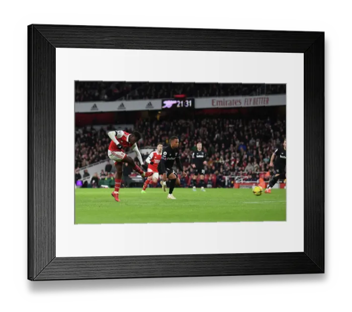 Framed Print : Eddie Nketiah's Hat-Trick: Arsenal's Triumph Over West Ham in the 2022-23 Premier League