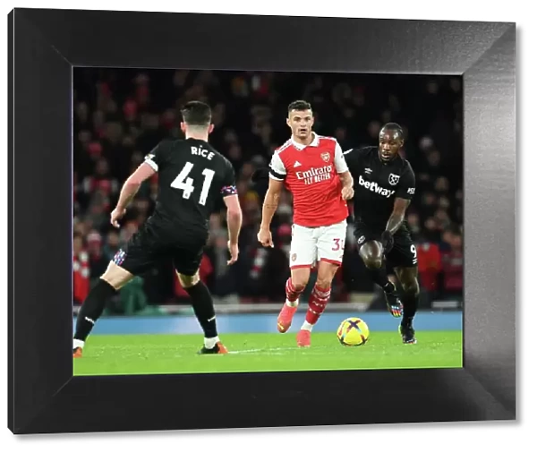 Granit Xhaka: In Action for Arsenal Against West Ham United, Premier League 2022-23