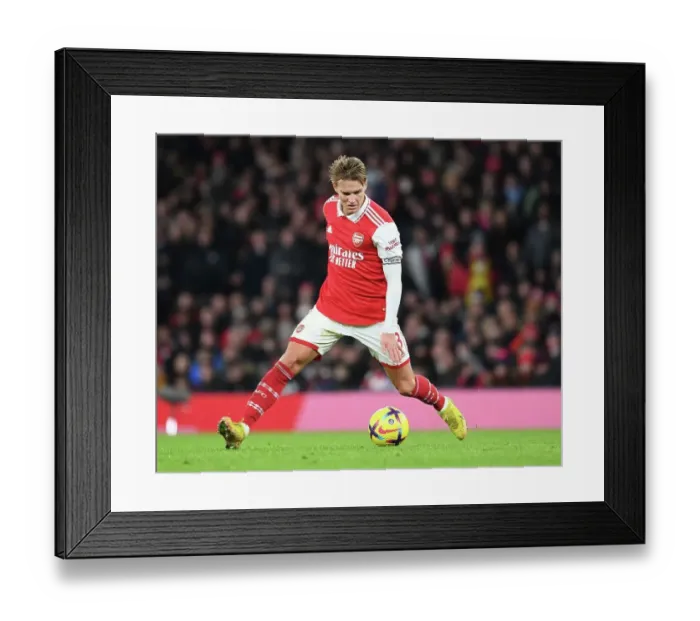 Framed Print : Martin Odegaard's Star Performance: Arsenal Triumphs Over West Ham at Christmas Framed Print : Martin Odegaard's Star Performance: Arsenal Triumphs Over West Ham at Christmas