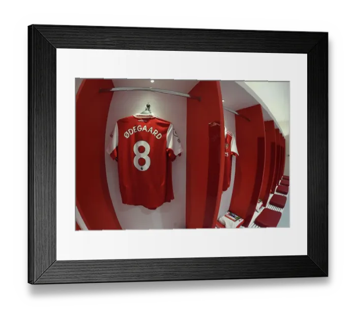 Framed Print : Arsenal FC: Eddie Nketiah's Match-Ready Shirt (2022-23) - Arsenal v West Ham United