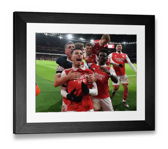 Framed Print : Martinelli's Brace: Arsenal Celebrate Holiday Win vs. West Ham Framed Print : Martinelli's Brace: Arsenal Celebrate Holiday Win vs. West Ham