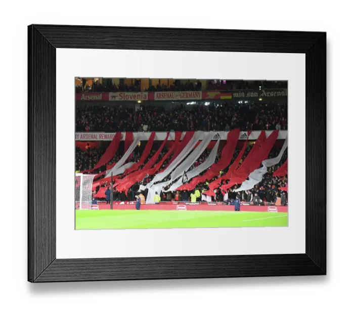 Framed Print : Arsenal Fans Gather in Anticipation for Premier League Clash Against West Ham United - 2022-23 Season