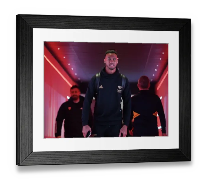 Framed Print : Arsenal's Gabriel Ready for Battle Against West Ham in Premier League Clash (December 2022) Framed Print : Arsenal's Gabriel Ready for Battle Against West Ham in Premier League Clash (December 2022)