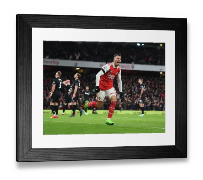 Framed Print : Martinelli Brace: Arsenal's Victory Over West Ham in Premier League Framed Print : Martinelli Brace: Arsenal's Victory Over West Ham in Premier League