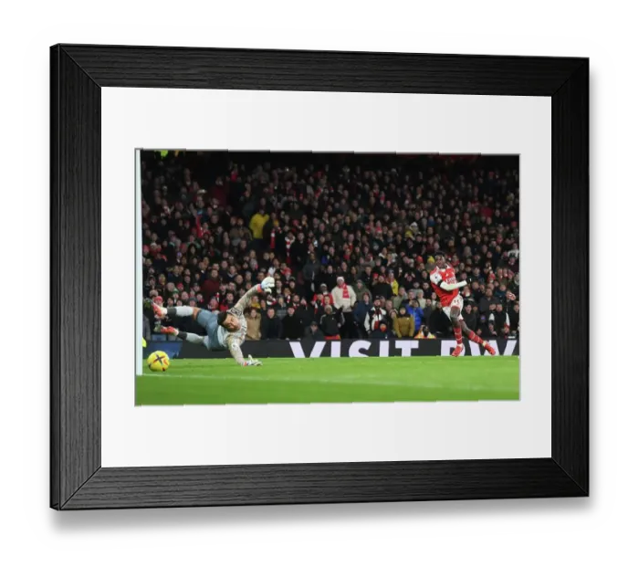 Framed Print : Arsenal's Eddie Nketiah Scores Third Goal Against West Ham in 2022-23 Premier League