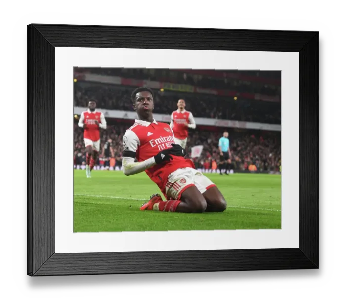 Framed Print : Arsenal's Eddie Nketiah Scores Second Goal Against West Ham in 2022-23 Premier League Framed Print : Arsenal's Eddie Nketiah Scores Second Goal Against West Ham in 2022-23 Premier League