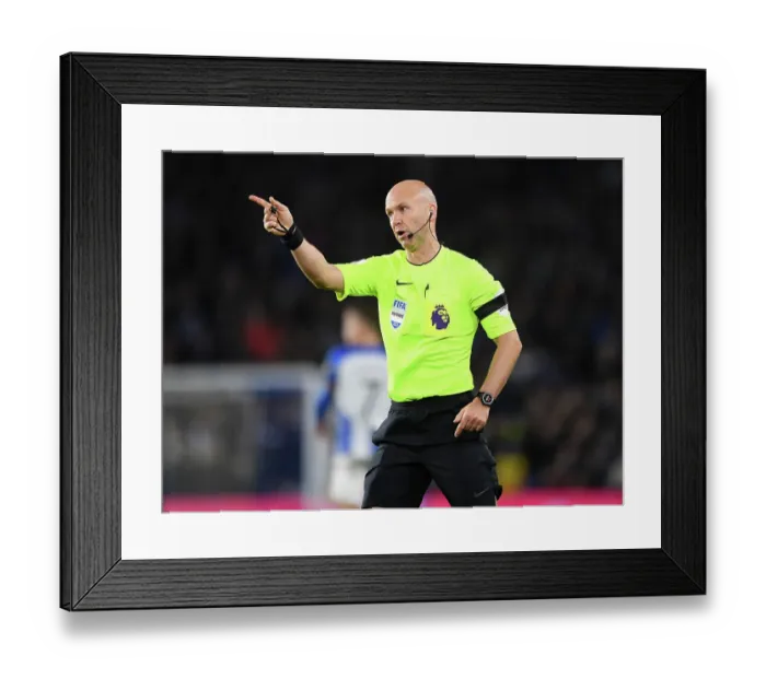 Framed Print : Referee Anthony Taylor Overssees Tense Brighton vs. Arsenal Premier League Clash, 2022-23 Framed Print : Referee Anthony Taylor Overssees Tense Brighton vs. Arsenal Premier League Clash, 2022-23