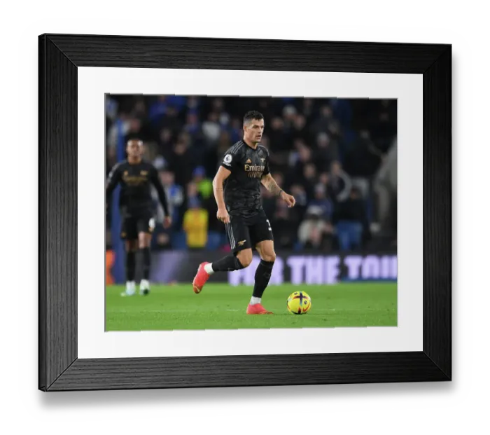 Framed Print : Granit Xhaka's Dominant Midfield Performance: Arsenal's Triumph over Brighton & Hove Albion (2022-23) Framed Print : Granit Xhaka's Dominant Midfield Performance: Arsenal's Triumph over Brighton & Hove Albion (2022-23)