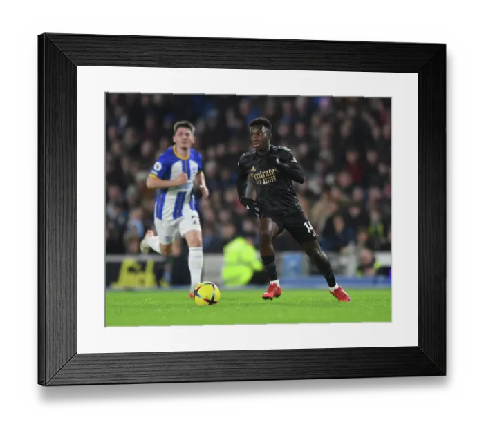 Framed Print : Arsenal's Eddie Nketiah in Action: Brighton vs Arsenal, Premier League 2022-23