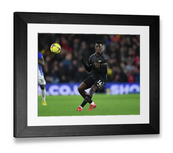 Framed Print : Eddie Nketiah's Star Performance: Arsenal Triumph Over Brighton & Hove Albion (2022-23)