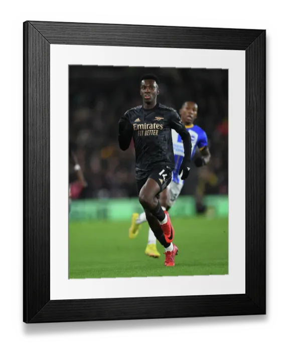 Framed Print : Eddie Nketiah in Action: Brighton & Hove Albion vs Arsenal, Premier League 2022-23