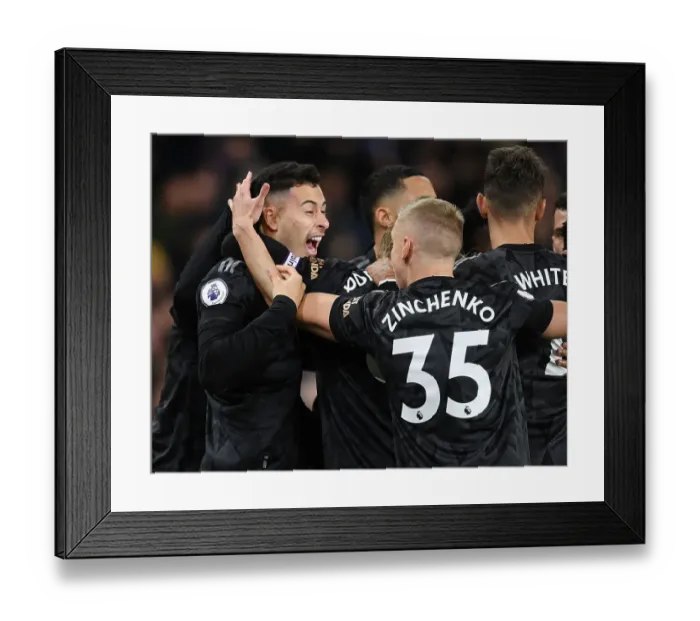 Framed Print : Arsenal Celebrate First Goal Against Brighton in 2022-23 Premier League Framed Print : Arsenal Celebrate First Goal Against Brighton in 2022-23 Premier League