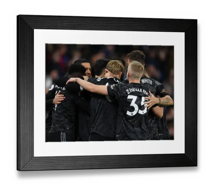 Framed Print : Arsenal Celebrates First Goal Against Brighton & Hove Albion in 2022-23 Premier League