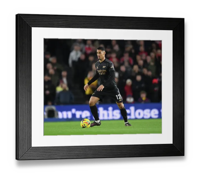 Framed Print : William Saliba's Premier League Debut: Arsenal vs. Brighton & Hove Albion (2022-23) Framed Print : William Saliba's Premier League Debut: Arsenal vs. Brighton & Hove Albion (2022-23)