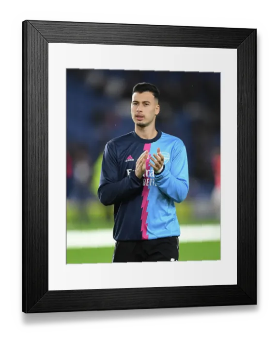Framed Print : Gabriel Martinelli: Arsenal Forward's Focused Pre-Match Routine Ahead of Brighton Clash (Premier League 2022-23) Framed Print : Gabriel Martinelli: Arsenal Forward's Focused Pre-Match Routine Ahead of Brighton Clash (Premier League 2022-23)