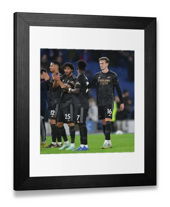 Framed Print : Arsenal's Rob Holding Reacts After Brighton Clash - Premier League 2022-23 Framed Print : Arsenal's Rob Holding Reacts After Brighton Clash - Premier League 2022-23