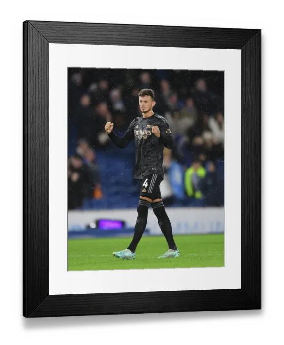 Framed Print : Arsenal's Ben White Post-Match at Brighton & Hove Albion, Premier League 2022-23