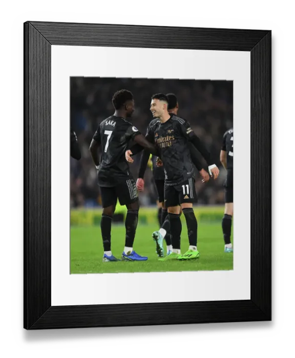 Framed Print : Arsenal's Unstoppable Four-Goal Blitz: Martinelli and Saka's Euphoric Moment (2022-23) Framed Print : Arsenal's Unstoppable Four-Goal Blitz: Martinelli and Saka's Euphoric Moment (2022-23)