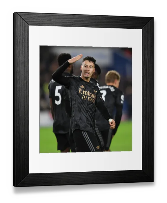 Framed Print : Gabriel Martinelli's Hat-Trick: Arsenal Crush Brighton in Premier League Showdown (December 31, 2022)