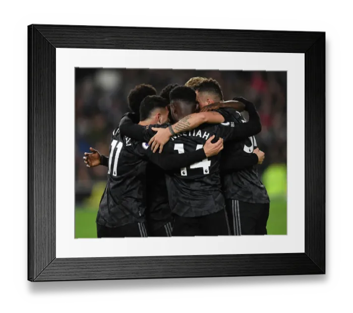 Framed Print : Martinelli's Brace: Arsenal's Dominant 4-0 Win Over Brighton in Premier League