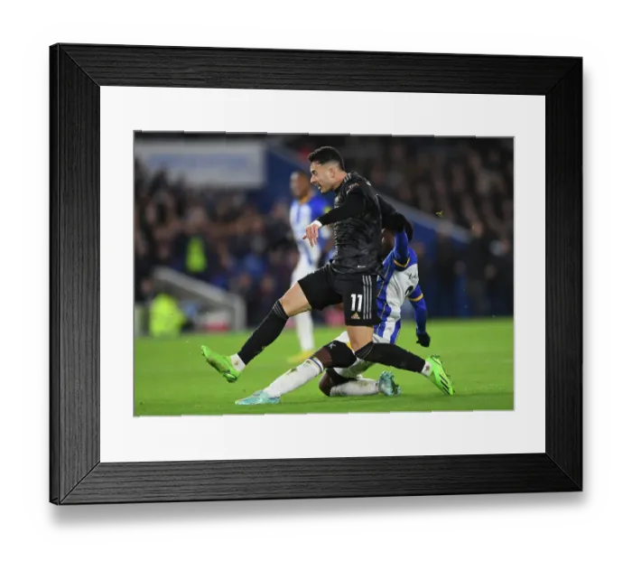 Framed Print : Martinelli's Brace: Arsenal's Victory Over Brighton in Premier League 2022-23 Framed Print : Martinelli's Brace: Arsenal's Victory Over Brighton in Premier League 2022-23
