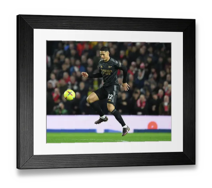 Framed Print : William Saliba's Premier League Debut: Arsenal vs. Brighton & Hove Albion (2022-23)