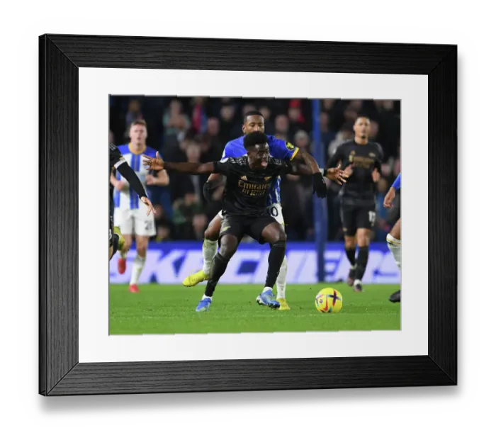 Framed Print : Bukayo Saka's Star Performance: Arsenal Triumphs Over Brighton & Hove Albion, Premier League 2022-23 Framed Print : Bukayo Saka's Star Performance: Arsenal Triumphs Over Brighton & Hove Albion, Premier League 2022-23