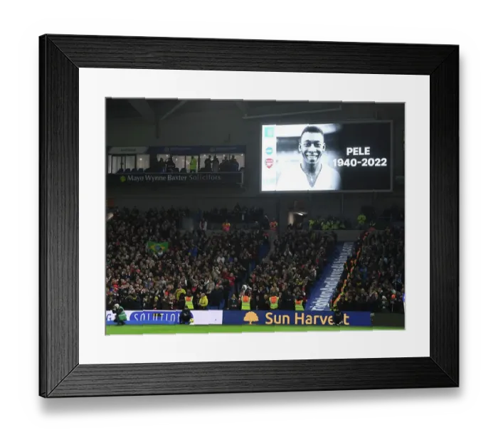 Framed Print : Arsenal Fans Honor Pepe with a Minute of Applause before Brighton Match