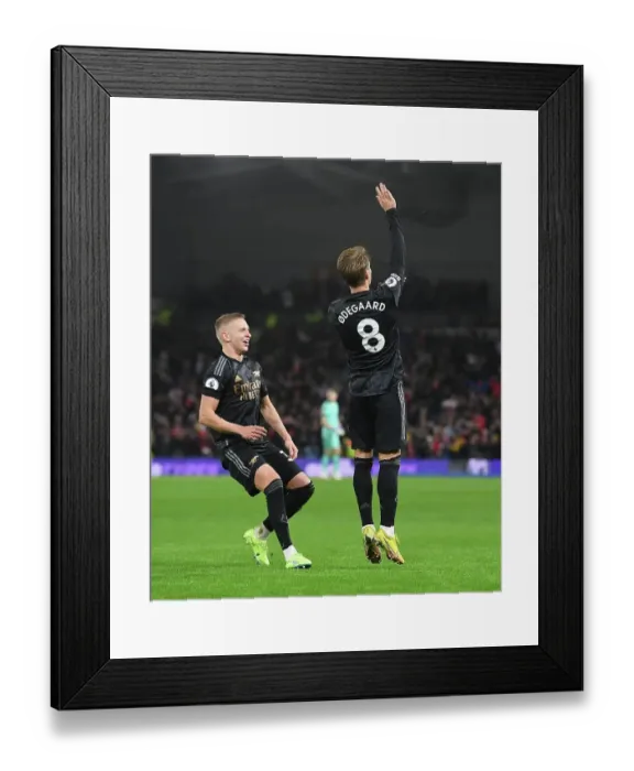 Framed Print : Martin Odegaard and Oleksandr Zinchenko Celebrate Arsenal's Goals Against Brighton & Hove Albion (December 31, 2022) Framed Print : Martin Odegaard and Oleksandr Zinchenko Celebrate Arsenal's Goals Against Brighton & Hove Albion (December 31, 2022)