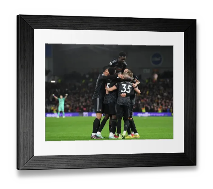 Framed Print : Arsenal Celebrate Odegaard's Goal: Brighton vs Arsenal, Premier League 2022-23 Framed Print : Arsenal Celebrate Odegaard's Goal: Brighton vs Arsenal, Premier League 2022-23