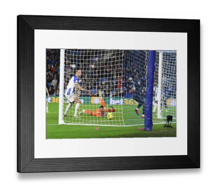 Framed Print : Eddie Nketiah Scores the Third Goal: Arsenal's Victory over Brighton & Hove Albion in the Premier League (2022-23)