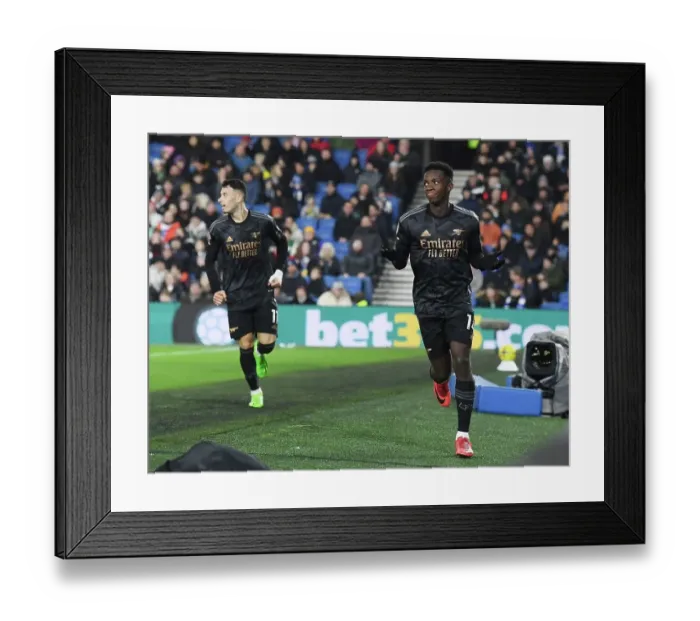 Framed Print : Eddie Nketiah's Hat-Trick: Arsenal's Triumph Over Brighton in the 2022-23 Premier League Framed Print : Eddie Nketiah's Hat-Trick: Arsenal's Triumph Over Brighton in the 2022-23 Premier League