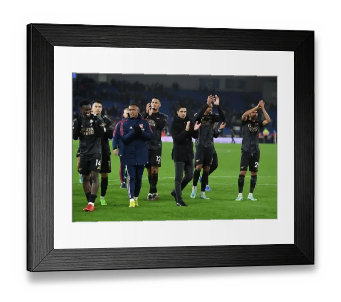 Framed Print : Arsenal Players Celebrate Victory Against Brighton & Hove Albion in Premier League Framed Print : Arsenal Players Celebrate Victory Against Brighton & Hove Albion in Premier League