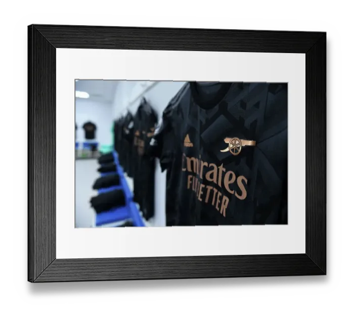Framed Print : Arsenal Away Locker Room at Brighton & Hove Albion's American Express Community Stadium