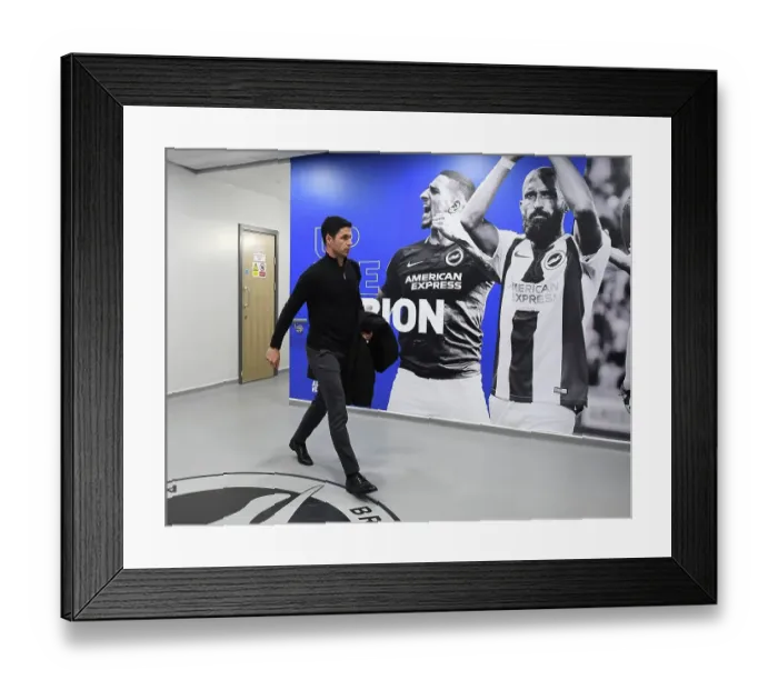 Framed Print : Mikel Arteta: Arsenal Manager's Determined Focus Ahead of Arsenal vs. Brighton Showdown, December 2022