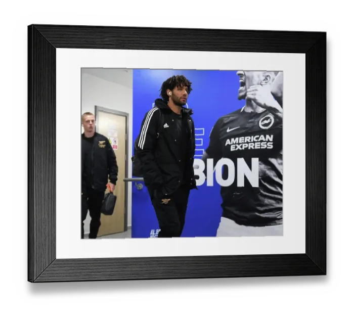 Framed Print : Arsenal's Mo Elneny Prepares for Brighton & Hove Albion Clash in Premier League (December 2022) Framed Print : Arsenal's Mo Elneny Prepares for Brighton & Hove Albion Clash in Premier League (December 2022)