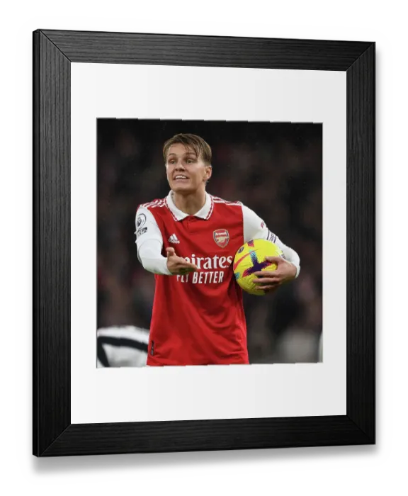 Framed Print : Martin Odegaard Shines: Arsenal Secures Victory Against Newcastle United