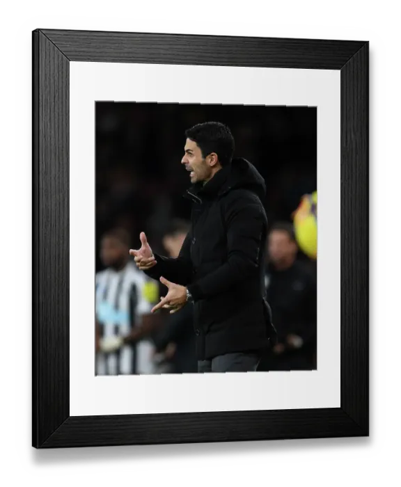 Framed Print : Mikel Arteta Leads Arsenal Past Newcastle United in Premier League Showdown (2022-23)