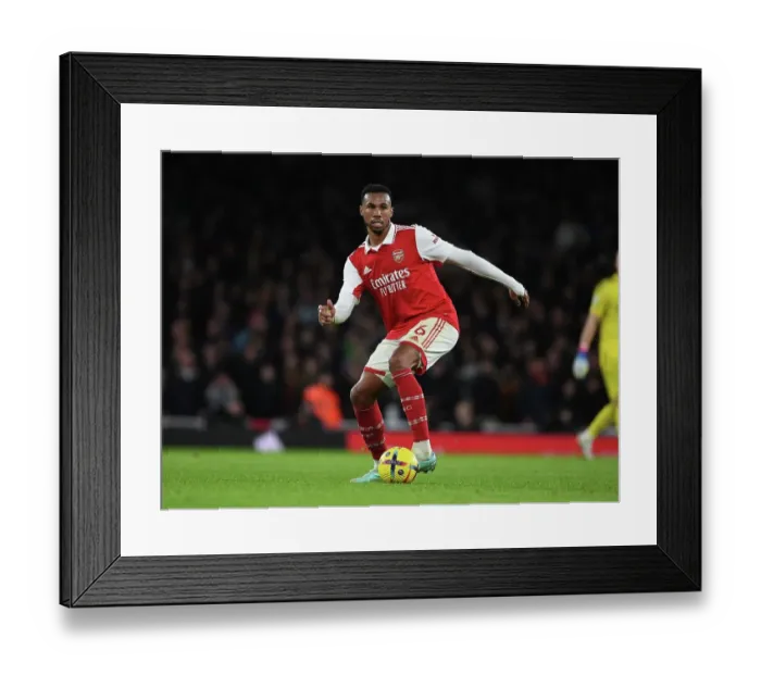 Framed Print : Arsenal's Gabriel Faces Newcastle United in Premier League Showdown (January 2023)