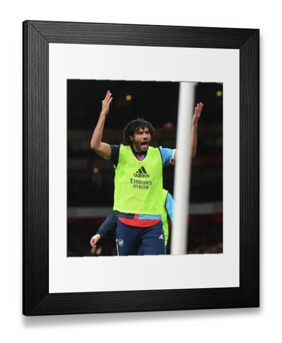 Framed Print : Arsenal's Mo Elneny in Action Against Newcastle United - Premier League 2022-23