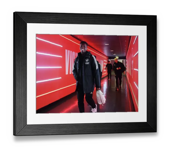 Framed Print : Arsenal's Eddie Nketiah Ready for Newcastle United Clash in Premier League