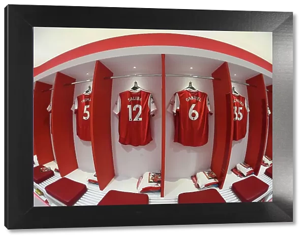 Arsenal Changing Room: Saliba and Gabriel Gear Up for Arsenal v Newcastle United (2022-23)