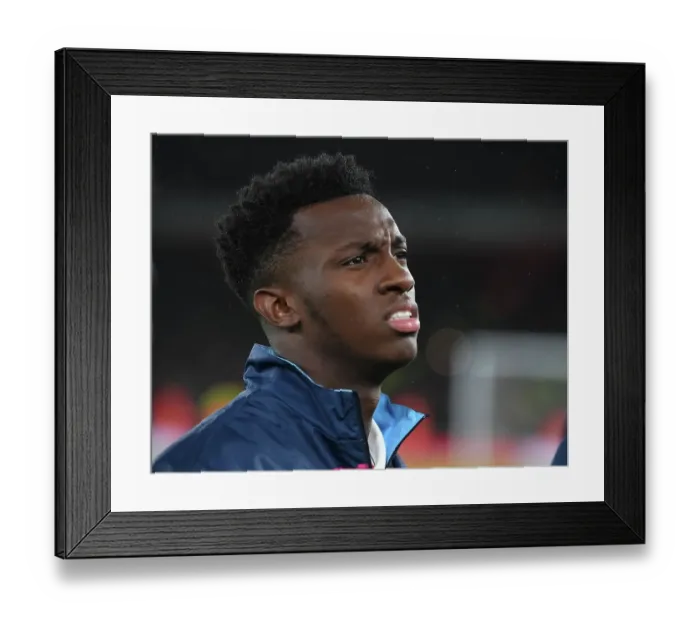 Framed Print : Eddie Nketiah Prepares for Arsenal's Battle against Newcastle United in Premier League
