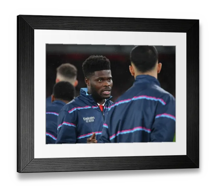 Framed Print : Arsenal's Ready Warrior: Thomas Partey Gears Up for Arsenal vs Newcastle United, Premier League 2022-23